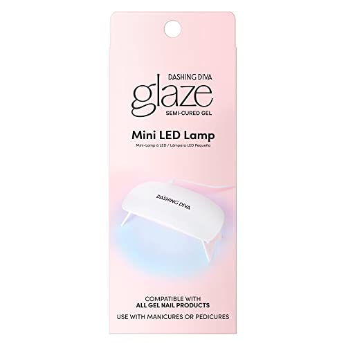 Dashing Diva Mini LED Gel Nail Lamp - Compact and Portable LED Nail Light for Gel Nails - Universal USB LED Lamp For Curing Semicured Nails & All Gel Nail Products