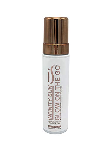 Infinity Sun, Glow on the Go | Self Tanner Bronze Mousse | Sunless Tanner for all Skin Tones | Natural Glow Instant Sun | Quick Dry, Streak Free | Rapid 2 Hour Self-Tanning, 7Oz