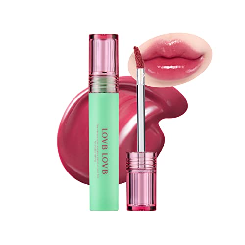 LOVB LOVB Pudding Glow Korean Lip Tint | Long-Lasting Lip Gloss Tint for Glowy | Moisturizing, Non-Sticky Glossy Lip Stain 0.14 Oz (02 ENDING ROSE)