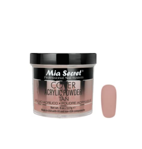 Mia Secret Cover Tan Acrylic Powder MADE IN USA Multiple Sizes (8 oz)