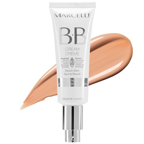 Marcelle BB Cream Beauty Balm, Light to Medium, Tinted Moisturizer, Skin Enhancer, Lightweight, Hydrating, Hypoallergenic, Non-Comedogenic, Fragrance-Free, Paraben-Free, Oil-Free, Cruelty-Free, 45 mL