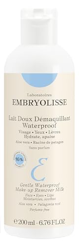 Embryolisse Gentle Waterproof Make-up Remover Lotion. Soothing & Moisturizing Facial Cleanser for All Skin Types, Including Sensitive. With Aloe Vera & Natural Ingredients, 6.76 Fl Oz