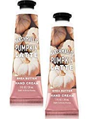 Bath and Body Works 2 Pack Marshmallow Pumpkin Latte Hand Cream 1 Oz.