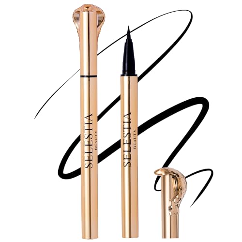 SELESTIA BEAUTY Liquid Eyeliner Pen Queen Cobra - Long-Lasting & Waterproof Eyeliner Pencil - Black Eyeliner Liquid Liner for All Day Wear - 0.016 Fl Oz - Valentine's Day Gifts for Girls, Mom, Women