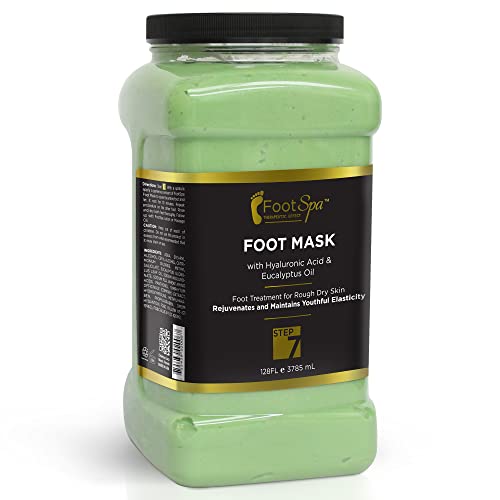 Foot Spa - Cream Mask for foot, 128 Oz With Peppermint and Eucalyptus Oil - Pedicure Massage for Tired Feet and Body, Hydrating, Fresh Skin - Infused with Hyaluronic Acid, Amino Acids, Panthenol