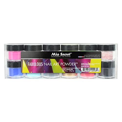 Mia Secret Nail Art Powder - Fabulous Collection (12 PC)