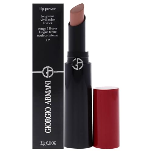 Giorgio Armani Lip Power Longwear Vivid Color Lipstick - 102 Romanza Lipstick Women 0.11 oz