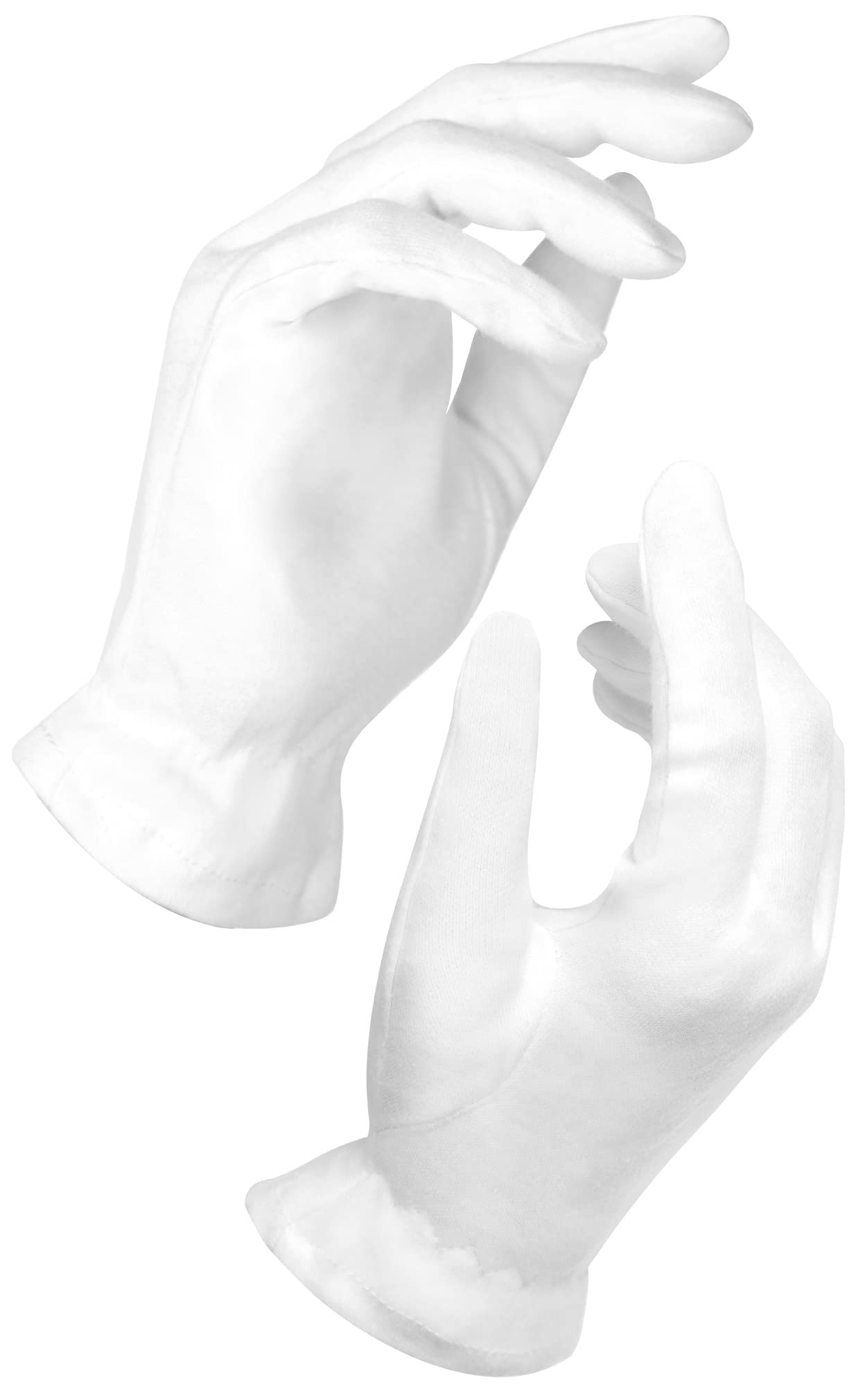 Beauty Care Wear Black Gloves XL (10 pair) - Cotton Gloves for Eczema, Cotton Gloves for Dry Hands, Black Cotton Gloves for Women, Spa Glove, Lotion Glove, Sleeping Glove