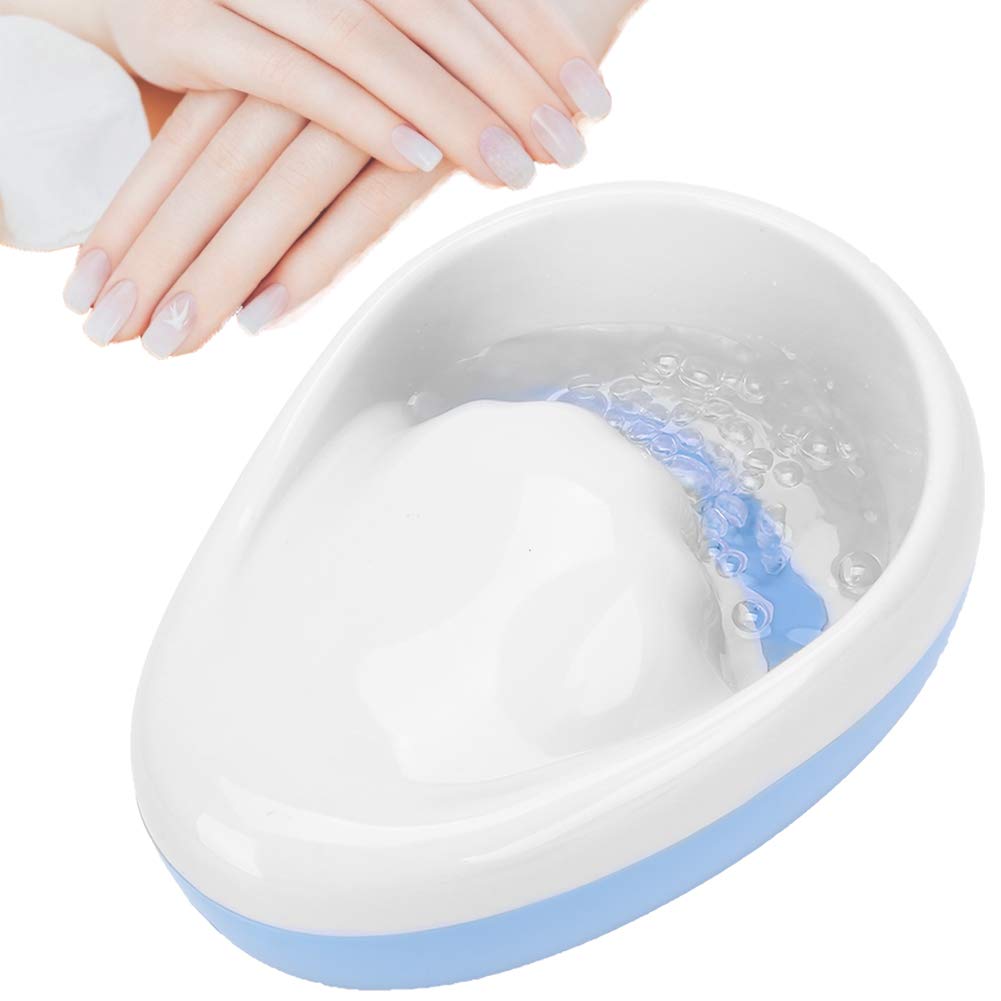 Eurobuy Electric Nail Soaking Bowl, Nail Polish Remover Bowl Vibrating Nail Bowl Soak Off Hand SPA DIY Nail Art Manicure Tools for Dead Skin Softening and Beauty Both Hands Care