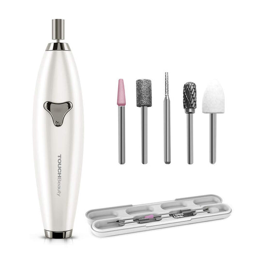 TOUCHBeauty 6in1 Electric Nail File Drill Set Magnetic Storage Case, Rechargeable Nail Drill Machine for Natural Acrylic Gel Nails, Β±360Β° Dual-Ways Rotation System,Manicure Pedicure Set for Women