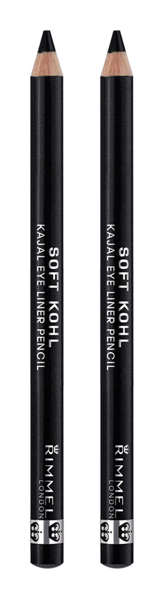 Rimmel Soft Kohl Kajal Eye Liner Pencil Redesign Jet Black, 2 Count