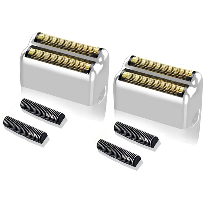 Replacement Foil and Cutter for Barberology Electric Shaver, Double Foil Shaver Replacement Head, Replacement Head Compatible with Barberology FXFS2 Electric Razors(Silver)