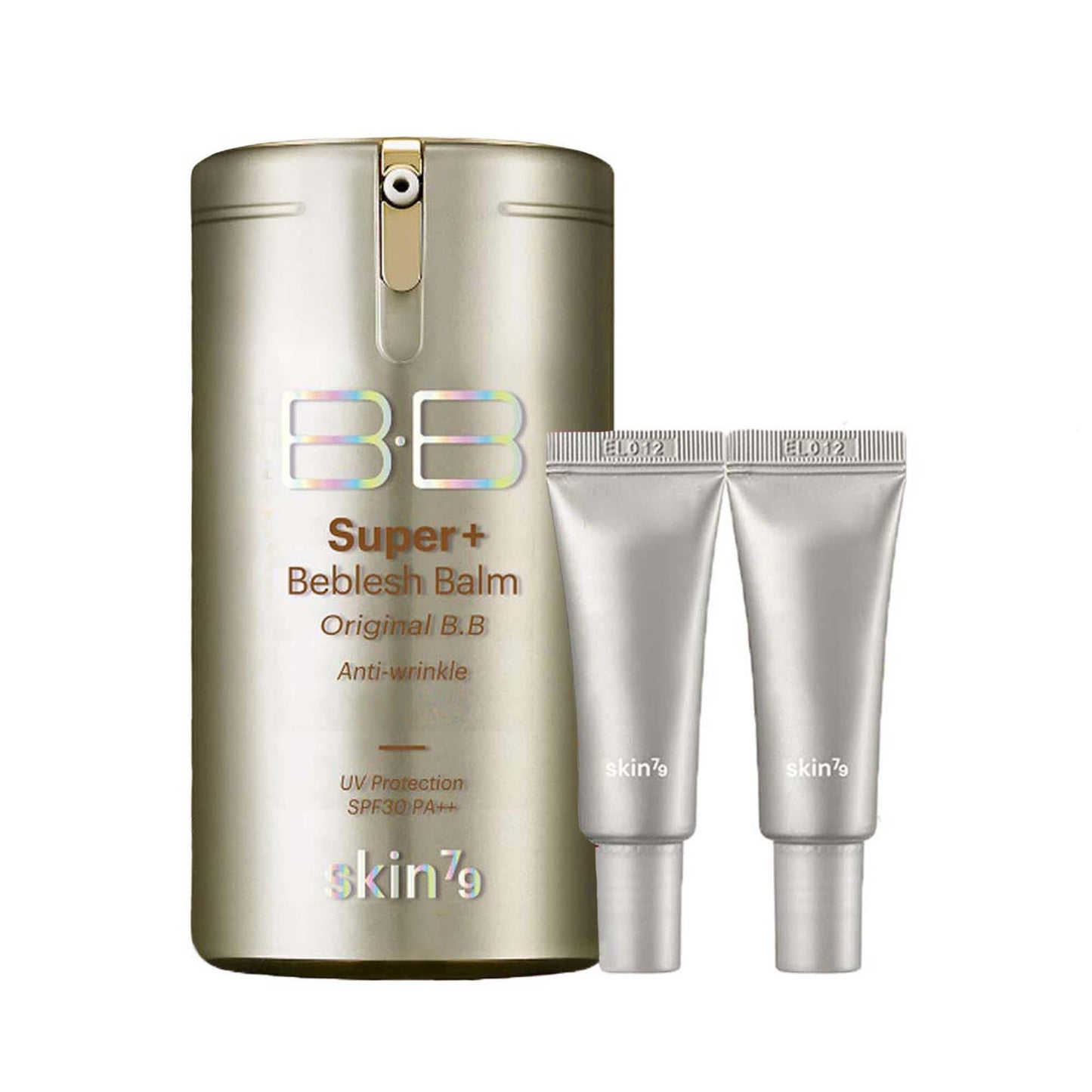 SKIN79 Super+ Beblesh Balm Original Gold BB Cream - 1.35 fl.oz (40 ml) with 2 Random Travel Size BB Cream (7g) (Gold)