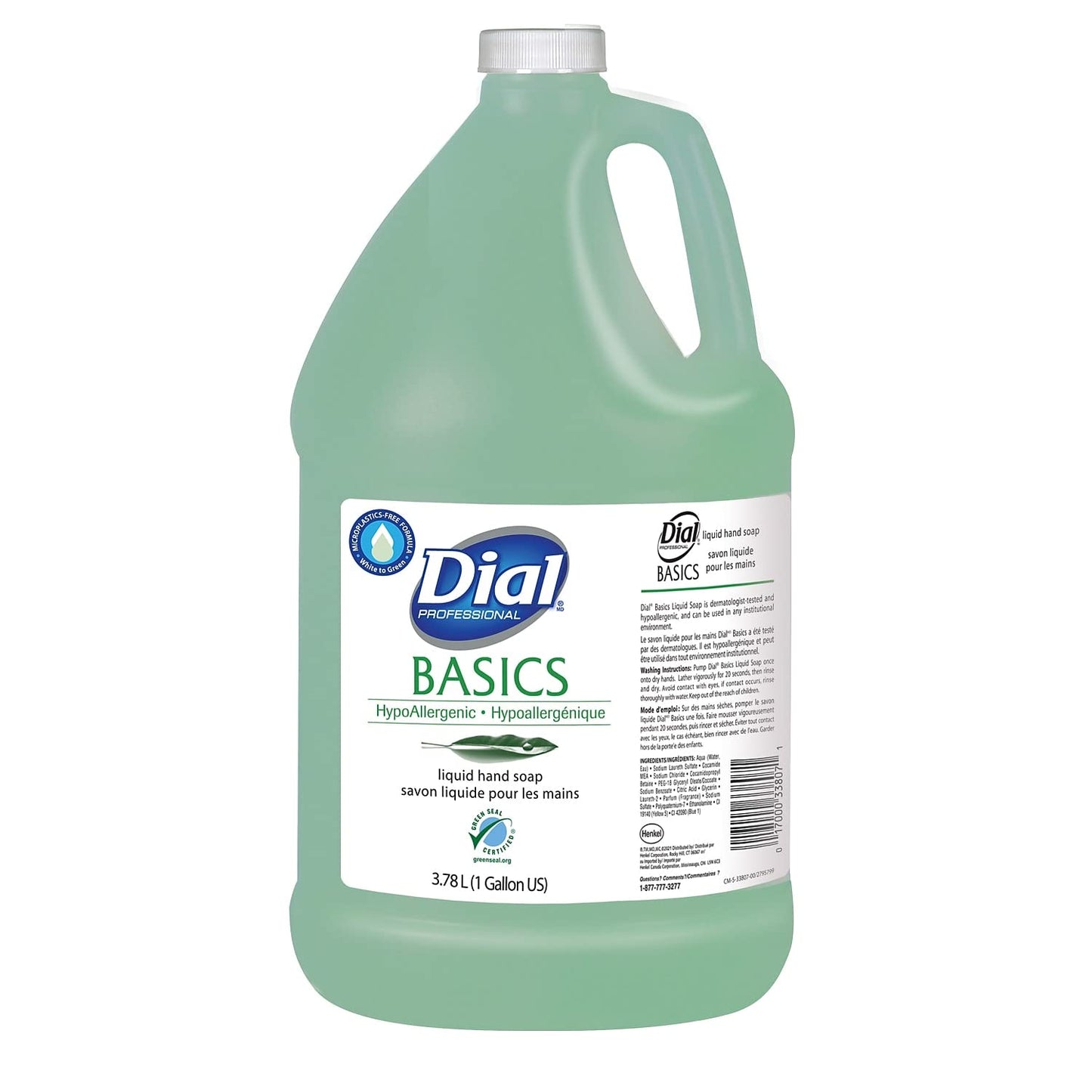 Dial Professional 06047EA Basics Liquid Hand Soap, Fresh Floral Scent 1 Gal Bottle