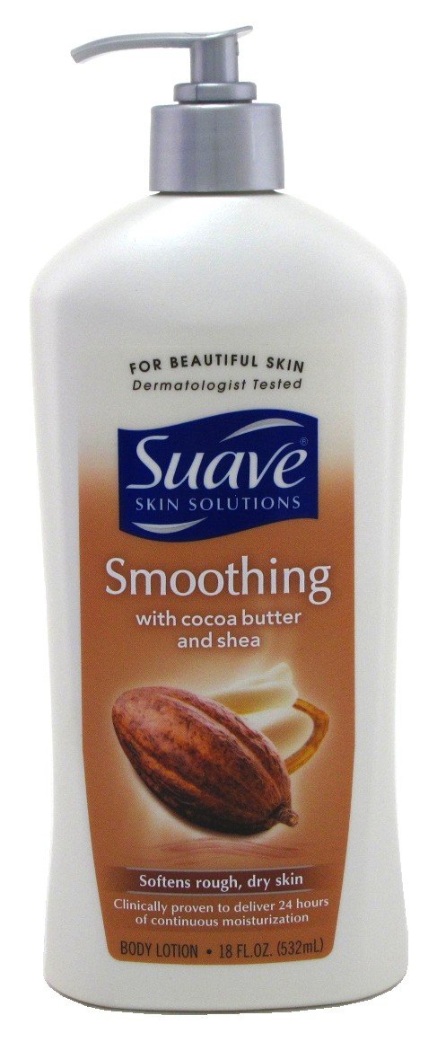 Suave Skin Lotion 18 Ounce Pump Smoothing Cocoa Butter & Shea (532ml) (6 Pack)