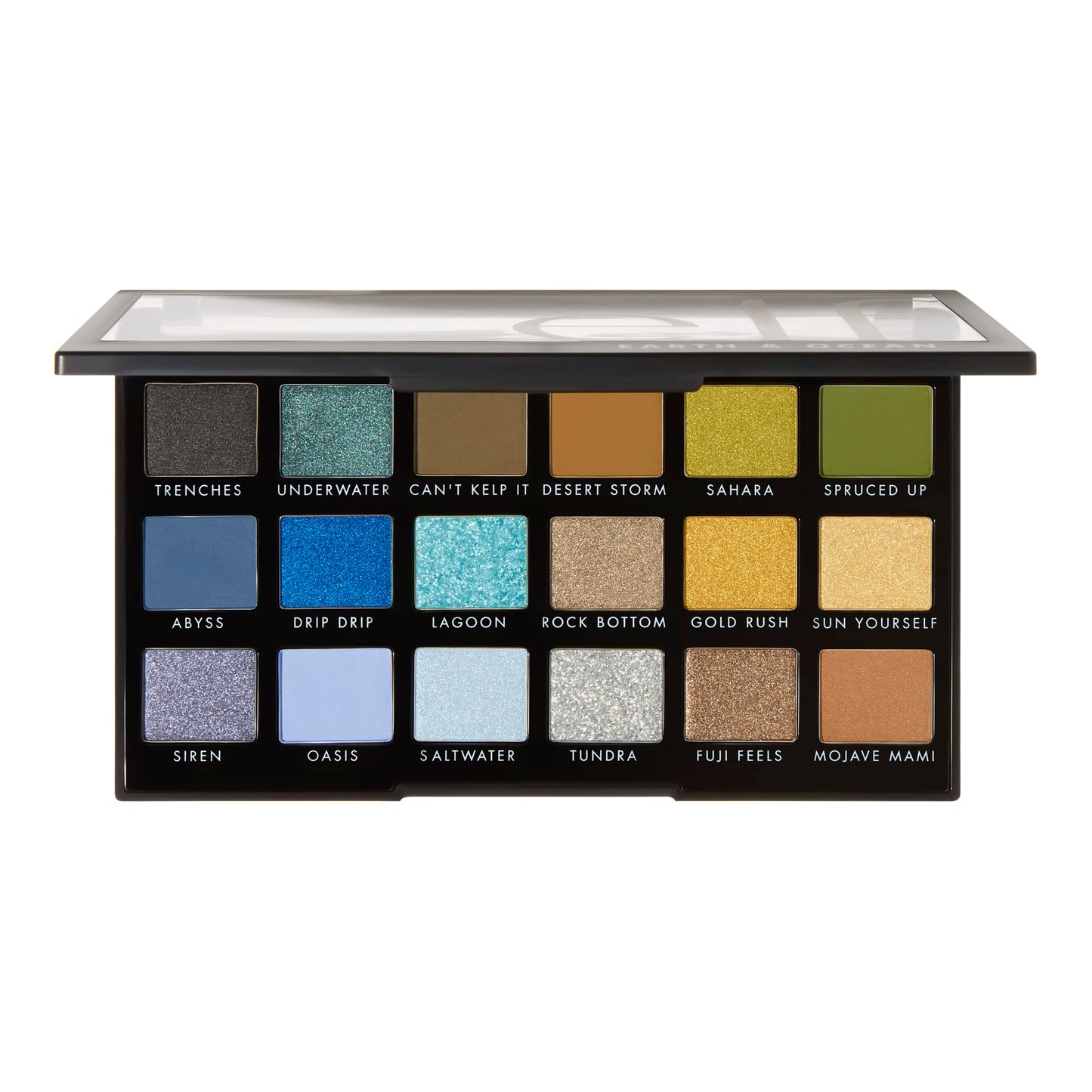 e.l.f. Earth & Ocean Eyeshadow Palette | 18 Matte & Shimmer Shades | Ultra-Pigmented, Luxe Formula | 0.6 Oz (17g)