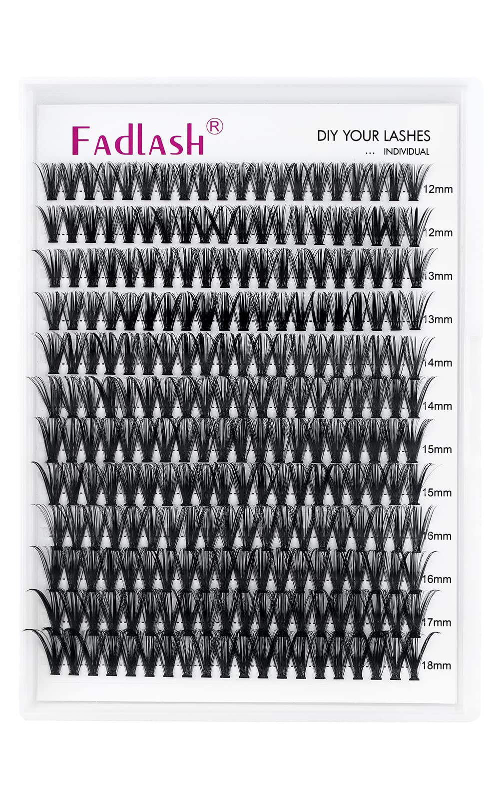 Mix Cluster Lashes 240pcs DIY Lash Clusters Soft Wispy Cluster Eyelashes Extensions (40D-0.07D, 12-18mm)