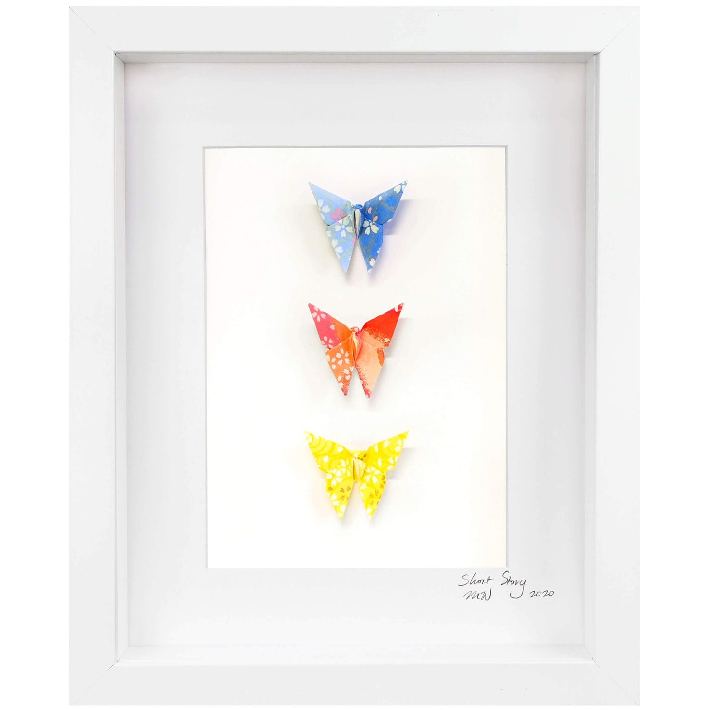 Small White Frame Summer 3 Butterflies