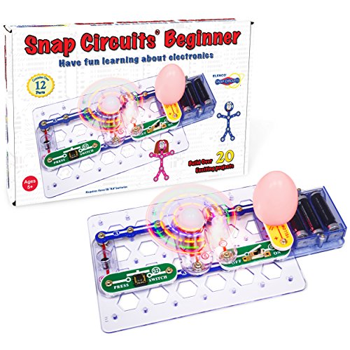 Snap Circuits Snap Circuit Beginner Electronic Discovery Kit, 3 AA Batteries Required, Ages 5+