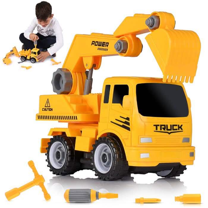 Fun Educational Take Apart Construction Truck Engineering Toy Playset