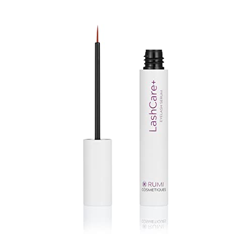 Rumi Cosmetiques LashCare+ Serum Longer, Thicker Eyelashes in 12 Weeks - Non Greasy, Ideal for Sensitive Eyes, Natural Lash Growth | Enhancement for Fuller, Healthier-Looking Lashes
