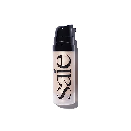 Saie Mini Glowy Super Gel Lightweight Illuminator - Luminizer for Glowing Skin, Wear Alone or Under Makeup - Starglow (0.5 fl oz)