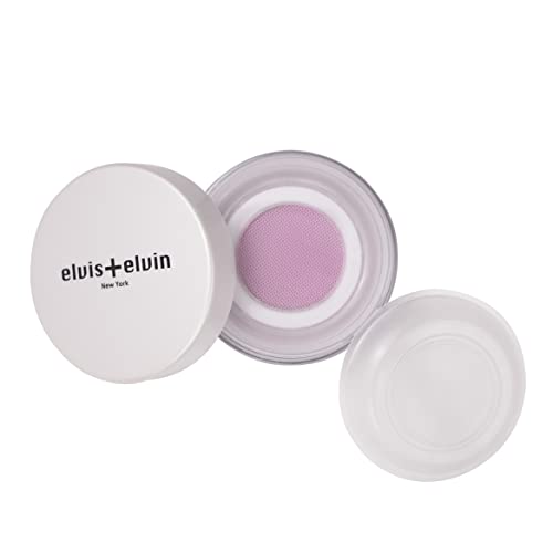 elvis+elvin Fullerence-C Performance Color Corrector Setting Powder; Face Powder Makeup & Finishing Powder, Mattifying Finish and Shine Control (Lavender)