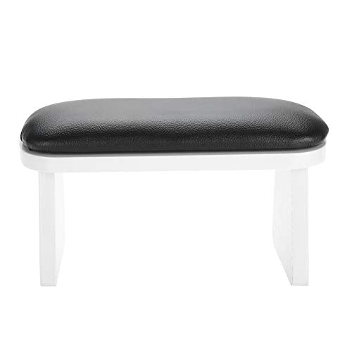 Nail Arm Rest,Manicure Hand Rest Cushion Arm Wrist Holder Mat,Faux Leather Manicure Nail Art Accessories Tool for home/Nail Solon(Black)