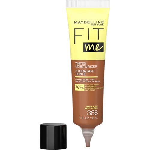 Maybelline Fit Me Tinted Moisturizer, Natural Coverage, Face Makeup, 368, 1 Count