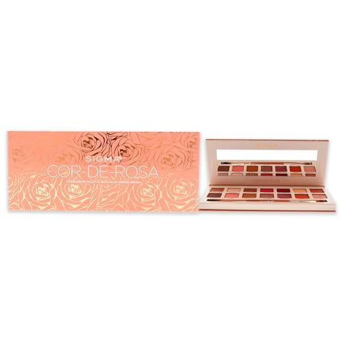 Sigma Beauty Cor-De-Rosa Eyeshadow Palette - 14 Warm Eyeshadow Shades in Matte, Shimmer and Metalic Finishes - Highly Pigmented Vegan Eye Makeup Palette - Clean Beauty Products