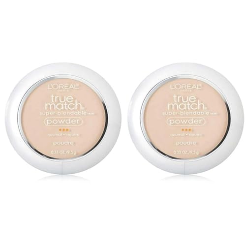 L'Oreal True Match Powder, Soft Ivory [N1], 0.33 oz (Pack of 2)