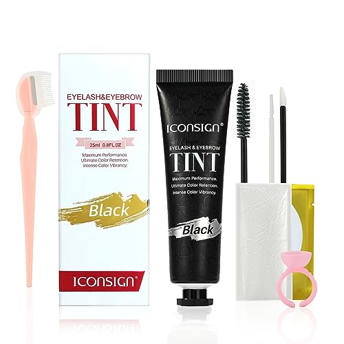 Lash Color Kit, Professional Eyelash and Brow Color Kit, Instant Hair Color with Natural Black Effects, Safe & Easy to Use (25ML)