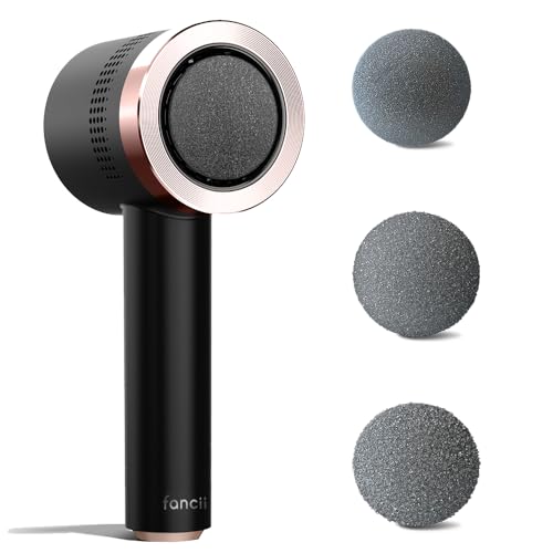 Fancii Electric Foot File Callus Remover, Rechargeable with Built-in Vacuum – Mess-Free, Painless, Powerful Pedicure Tool Kit for Smooth Feet - Removes Hard, Cracked, Dead Skin