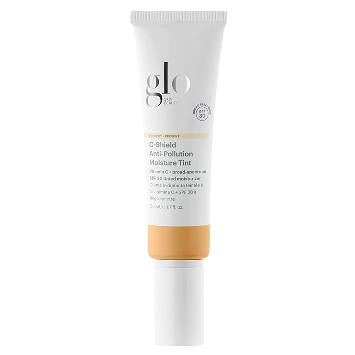 Glo Skin Beauty C-Shield Anti-Pollution Moisture Tint - Tinted Moisturizer for Face With SPF 30 Broad Spectrum Protection & Vitamin C, 1.7 Oz (5W-Medium)