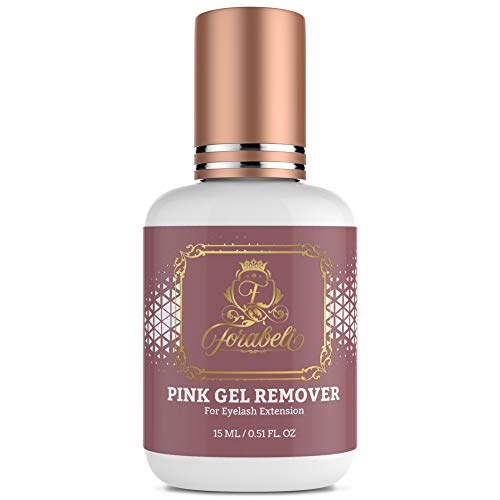 Forabeli Pink Gel Lash Remover for Eyelash Extensions, 15ml, Safe and Gentle Formula, Easy to Apply, Versatile and Efficient