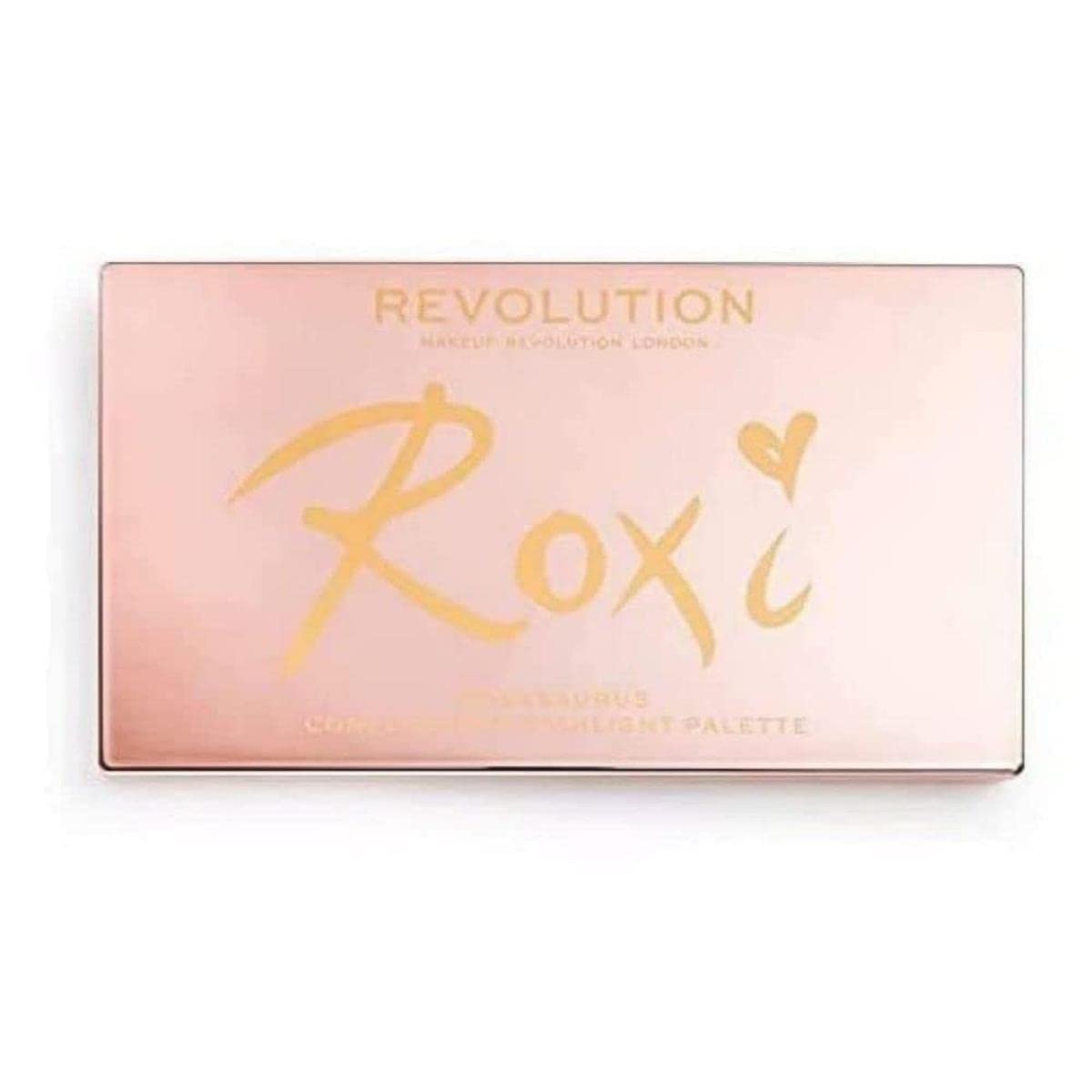 Makeup Revolution X Roxxsaurus Highlighter & Contour Palette, Sculpt, Define & Illuminating Makeup Palette, 8 Shades, Vegan & Cruelty Free, 8 x 0.052 oz.
