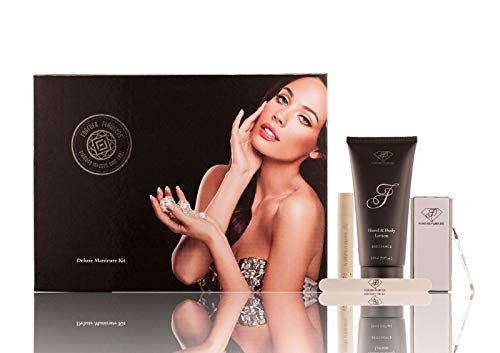 Forever Flawless Brilliance Nail Care Kit, Nail File, 4-Way Nail Buffer, Nutrient Enriched Cuticle Oil for Manicure Pedicure, Deluxe Travel Grooming Kit FF99