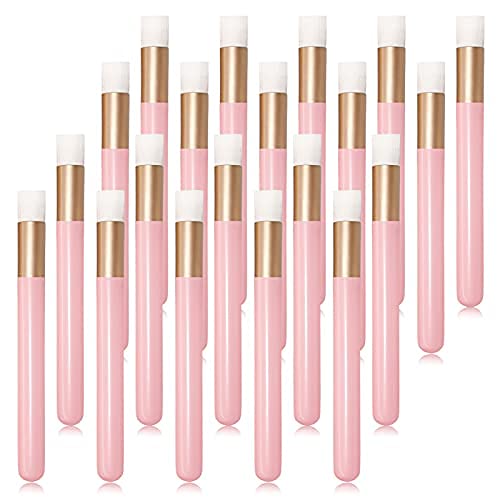 Dpolla 20 Pieces Lash Shampoo Brush Cleaning for Nose Pore,Peel Off Blackhead Brush Remover Tool,Facial Cleansing Brushes,Eyelash Extensions Cleansing Brush Washing Brush(Pink,5.5 inch)