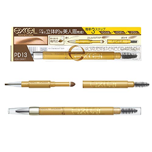 Japan Beauty - Excel Powder & Pencil Eyebrow EX PD13 ash grayAF27