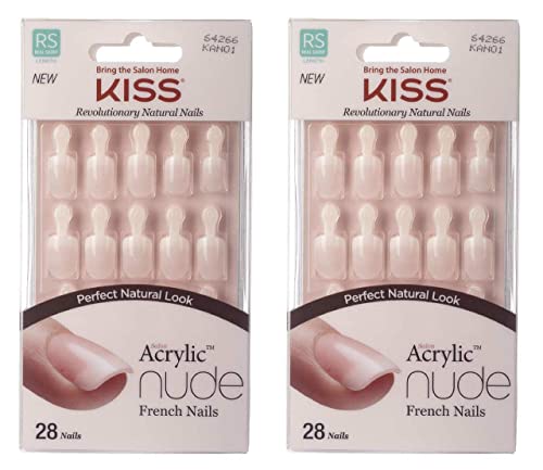 KISS Salon Acrylic Nude, 28 Count (Pack of 2)