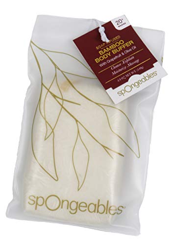 Spongeables Pedi-Scrub Foot Buffer, The Soap is in The Sponge, Contains Peppermint and Tea Tree Oil, Foot Exfoliating Sponge, 20+ Washes, Mint Scent, 2oz Sponge, Pack of 3, 3 Count