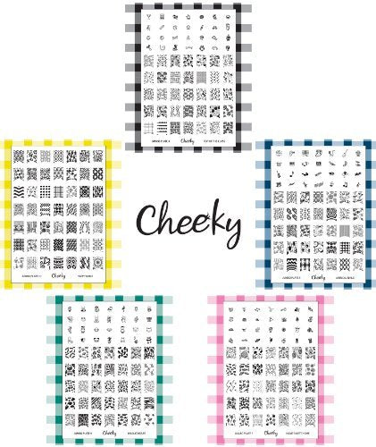 Set 5 Nail Art Jumbo Polish Stamp Stamping Image/Designs Plates/Stencils/Templates S2 By VAGA