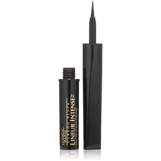 L'Oreal Paris Lineur Intense Pro Felt Tip Liquid Eyeliner, Carbon Black [690] 0.05 oz (Pack of 3)