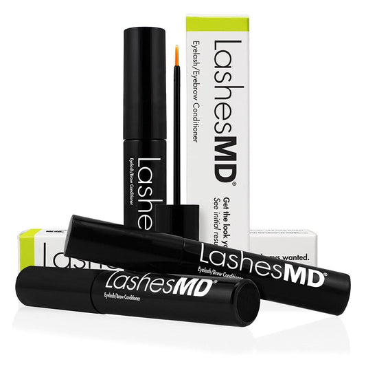 LashesMD Eyelash Growth Serum & Conditioner, 0.135 oz. – Naturally Enhances for Stronger, Thicker Lashes & Brows – Paraben & Cruelty Free – Clinically Formulated with Peptides & Botanicals