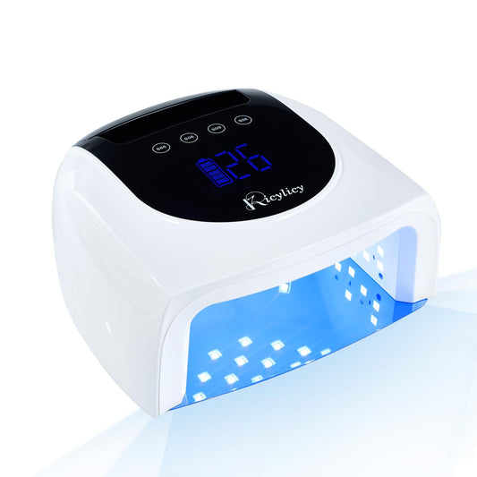 Kicylicy UV LED Nail Lamp,96W Professional Rechargeable Cordless Nail Lamp Gel Polish UV Nail Lamp with 42 Lamp Beads & 4 Timer Setting Nail Lamp Nail Dryer for Home & Salon