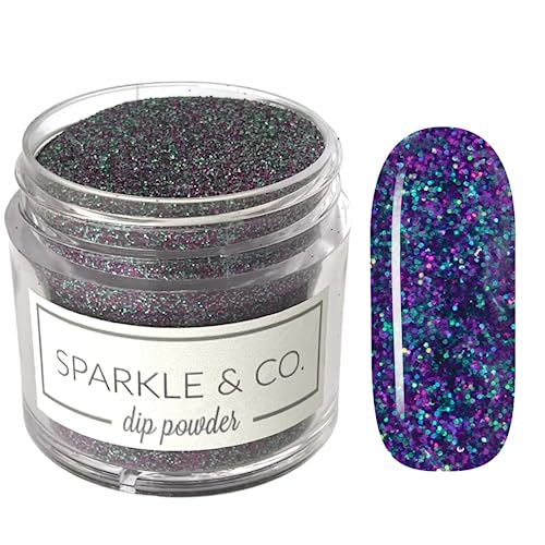 Sparkle & Co. Dip Powders-dp. 105 Deep Galaxy Dip Powder– 1oz.
