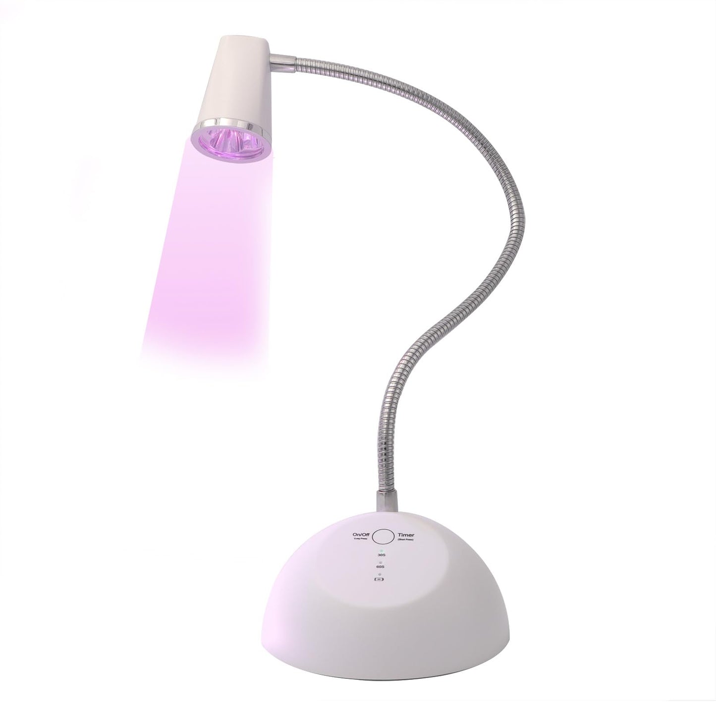 ITOWNKN Touch Switch Nail Lamp,Flash Cure Gel X Lamp,Rechargeable Cordless UV LED Light with Timer, Gooseneck Gel Polish Curing Dryer Lamp,for Professional and Home Use (White)