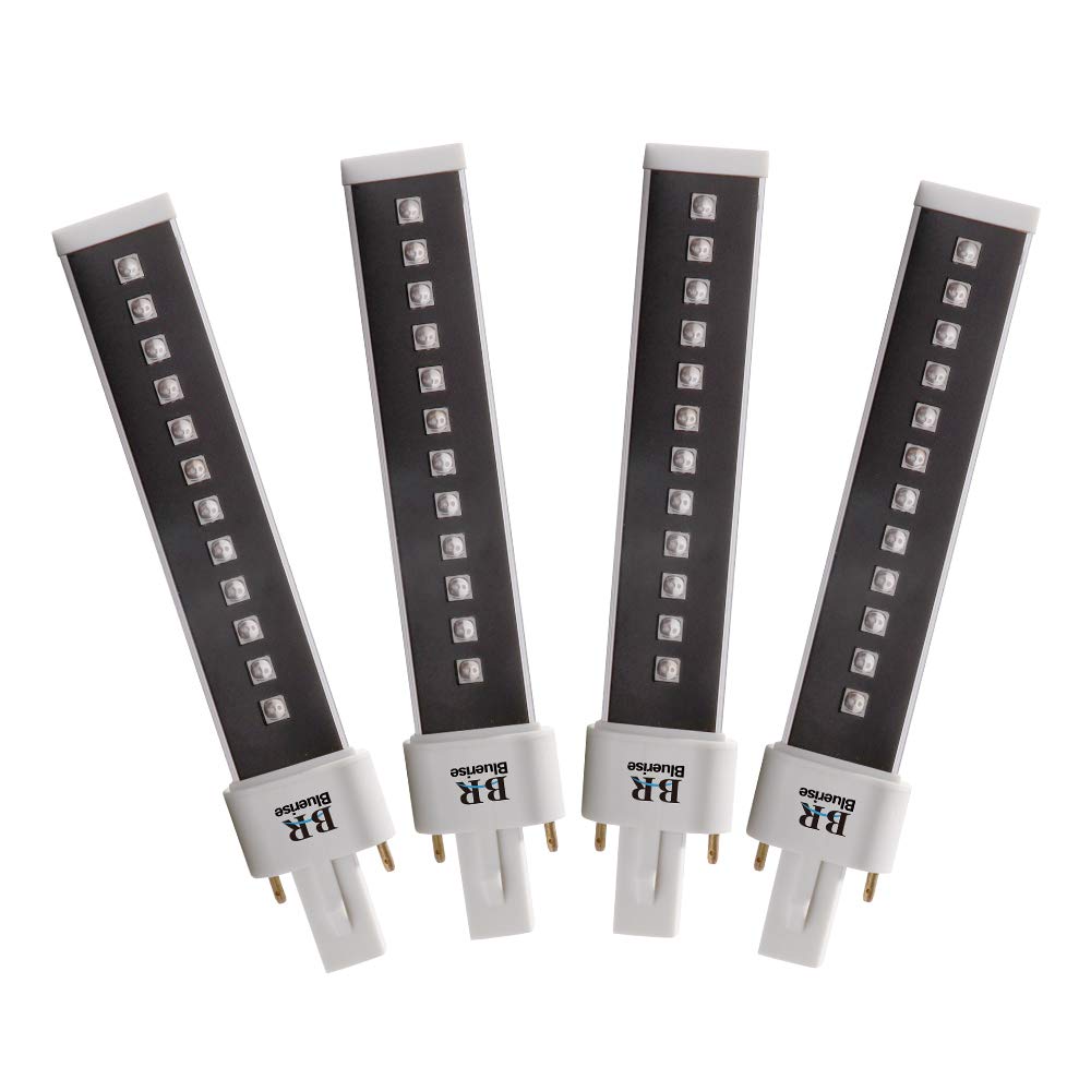 BLUERISE Gel Nail Lamp 9w Gel Lamp Uv Led Light 4 Pcs 365 + 405nm Double Light Source Lamp Bulb 10000 Hours Led Nail Replacement Tube for Nail Tools Professional Nail Salon Studio Or Home Use