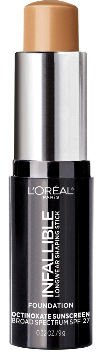 L'Oreal Paris Makeup Infallible Longwear Shaping Stick Foundation, 409 Honey, 1 Tube, 0.32 Ounce