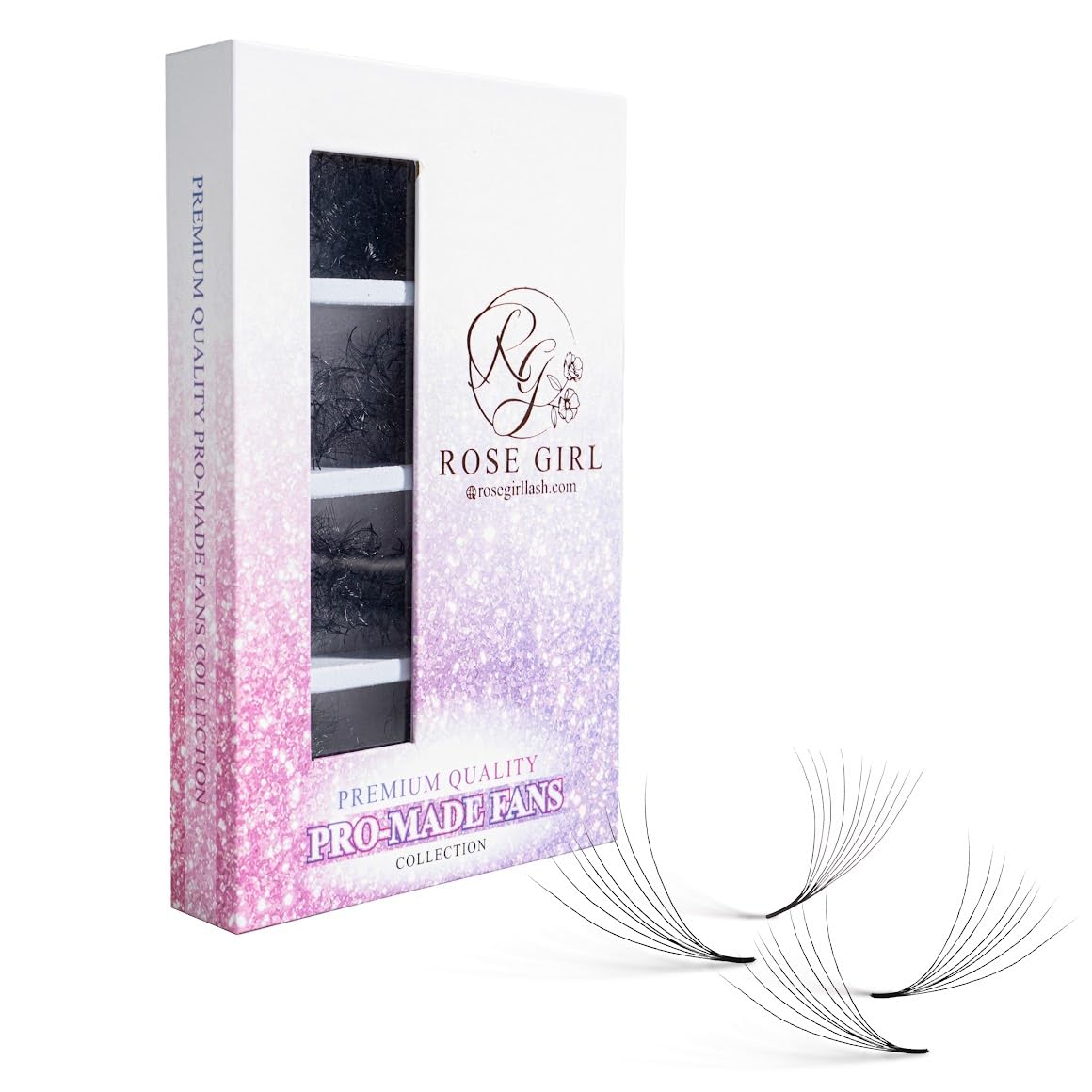 ROSE GIRL LOOSE MIX 4-1000 Hand Fan-Natural Look Volume Eyelashes 3D-16D C CC D DD Curl-False Lashes Extensions-Faux Mink Lashes-Thickness 0.03~0.1mm- 8~20mm Length(Mix 10D-0.03-C-13-14-15-16 mm)